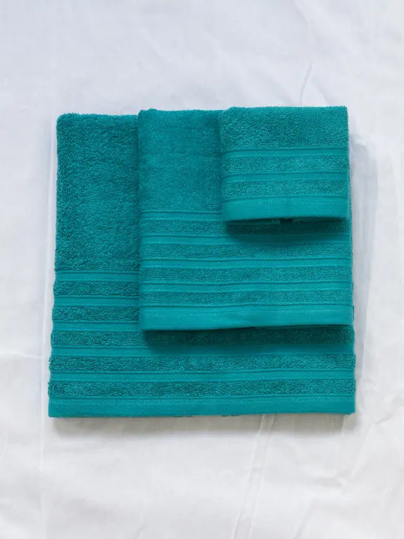 juego de toallas de color aguamarina