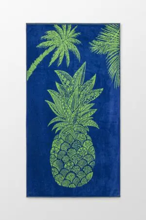 toalla de playa con estampado de piña